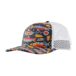 Patagonia Duckbill Unisex Trucker Hat - Salmon Energy: Old Growth Green