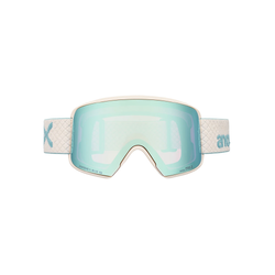 Anon M6 Goggles & Bonus Lens & MFI Face Mask Bundle - Oat/Perceive Variable Blue