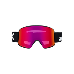 Anon M6 Goggles & Bonus Lens & MFI Face Mask Bundle - Black/Perceive Sunny Red
