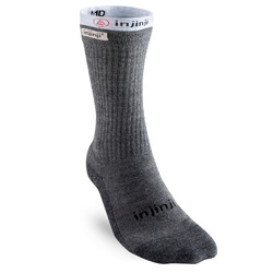 Injinji Outdoor Hiker + Liner Womens Crew Socks - Charcoal
