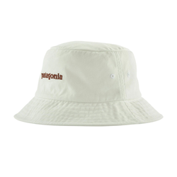 Patagonia Graphic Bucket Hat - Text Logo: Birch White