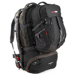 Black Wolf Cedar Breaks 75L Travel Backpack & Zip-off daypack - Black