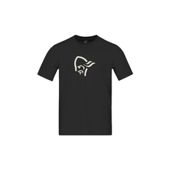Norrona 29 Viking Mens Cotton Short Sleeve T-Shirt - Caviar Black/Snowdrop