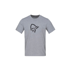 Norrona 29 Viking Mens Cotton Short Sleeve T-Shirt - Grey Melange/Caviar Black