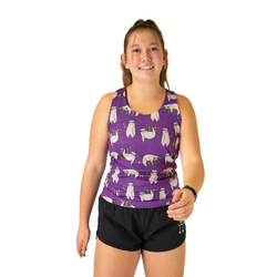 ChicknLegs Performance Womens Running Singlet - Sloths
