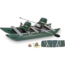 Sea Eagle 375FC FoldCat Inflatable 2 Person Pontoon Boat - Deluxe Package