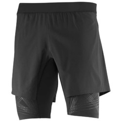 Salomon Intensity Twin Skin Mens Running Shorts - Black