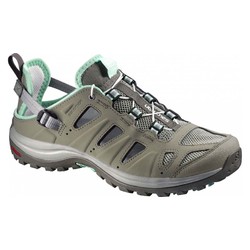 Salomon Ellipse Cabrio Womens Light Hiking Sandal - Dark TT/Titanium/Lucite Green