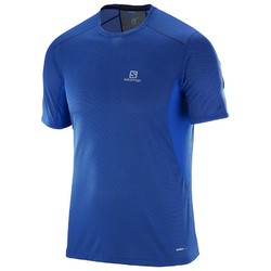 Salomon Trail Runner Mens Short Sleeve Running Tee - Blue Yonder/ Big Blue-X