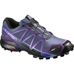 Salomon Speedcross 4 CS Womens Weatherproof Trail Running Shoes - Purple/Black