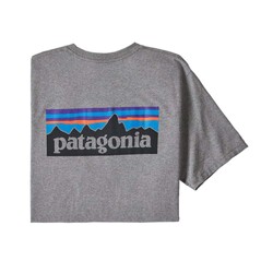 Patagonia P-6 Logo Responsibili-Tee Mens T-Shirt - Gravel Heather