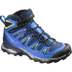 Salomon X Ultra Mid 2 GTX Mens Waterproof Hiking Boots- Blue/Green
