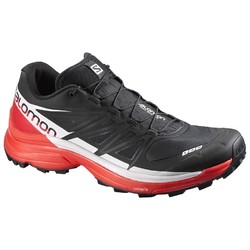 Salomon S/Lab Wings 8 Unisex Trail Running Shoes - Soft Ground - Black/Racing Red/White