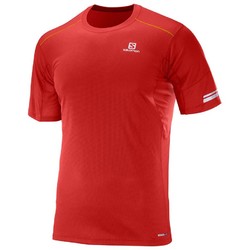 Salomon Agile Mens Short Sleeve Running Shirt - Matador Bright Marigold