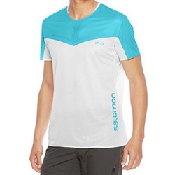 Salomon S/Lab Sense Mens Lightweight Running Tee S17 - White/Transcend Blue