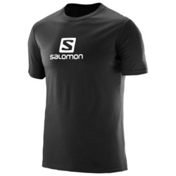 Salomon Cotton Logo Short Sleeve Tee Mens - Black