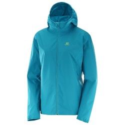 Salomon Essential Womens Waterproof Jacket - Enamel Blue