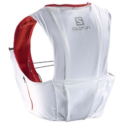 Salomon S-lab Sense Ultra 8 Set- Trail Running Vest- White/Racing Red