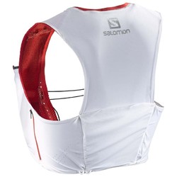 Salomon S-lab Sense Ultra 5 Set- Trail Running Vest- White/Racing Red