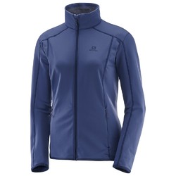 Salomon Discovery Womens Full Zip Fleece - Deep Cobalt