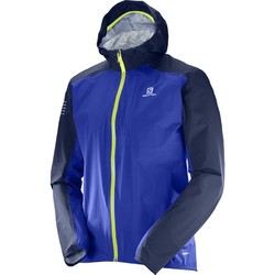 Salomon Bonatti Mens Waterproof Jacket F17 - Surf The Web/Dress Blue