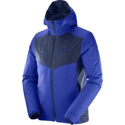 Salomon Drifter Mid Hoodie Mens F17 - Surf The Web/Dress Blue
