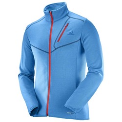 Salomon Discovery FZ Mens Fleece - Hawaiian Surf