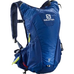 Salomon Agile 12 Set Lightweight Hydration Backpack - Surf The Web/Acid Lime/Dress Blue