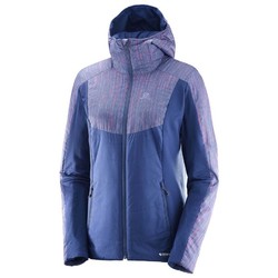 Salomon Drifter Mid Hoodie Womens - Medieval Blue