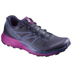 Salomon Sense Ride Womens Trail Running Shoes - Evening Blue/Crown Blue/Grape Juice