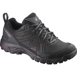 Salomon Evasion 2 Leather Mens Hiking Shoes - Black/Black/Quiet Shade