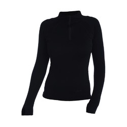 XTM Merino Zipneck Mens Merino Thermal Base Layer - Black