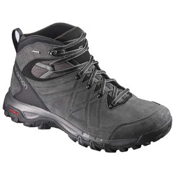 Salomon Evasion 2 Mid Leather GTX Mens Waterproof Hiking Boots - Magnet/Phantom/Quiet Shade