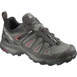 Salomon X Ultra 3 Womens Hiking Shoes - Shadow/Castor Gray/Mineral Red