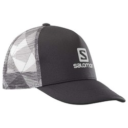 Salomon Summer Logo Cap Mens S18 - Black/Forged Iron/Alloy - OSFA