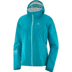 Salomon Lightning Womens Waterproof Jacket S18 - Enamel Blue