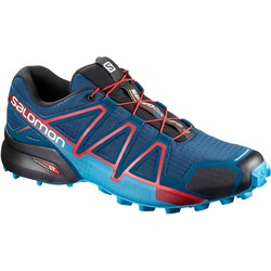 Salomon Speedcross 4 Mens Trail Running Shoes - Poseidon/Hawaiian Surf/Fiery Red
