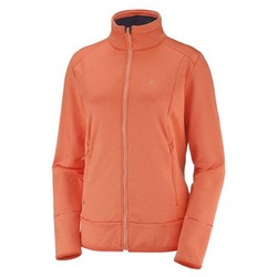 Salomon Discovery Full Zip Womens Fleece Jacket S18- Nasturtium Heather