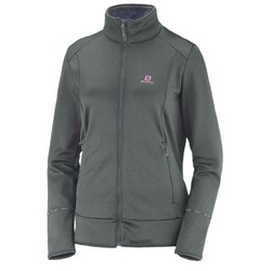 Salomon Discovery Full Zip Womens Fleece Jacket S18- Urban Chic Heather