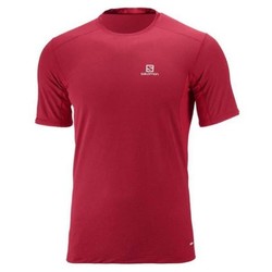 Salomon Trail Runner Mens Short Sleeve Running Tee S18 - Barbados Cherry