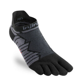 Injinji Ultra Run No Show Unisex Running Toe Socks - Onyx