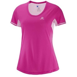 Salomon Agile Womens Short Sleeve Running Tee S18 - Pink Yarrow