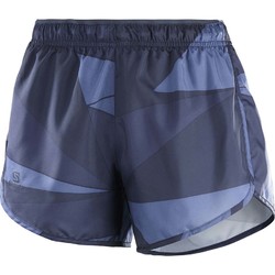 Salomon Agile Womens Lightweight Running Shorts S18 - Night Sky/Graphite/Crown Blue - XS