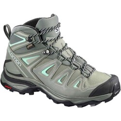 Salomon X Ultra 3 Mid GTX Gore-Tex Womens Hiking Boots - Shadow/Castor Gray/Beach Glass