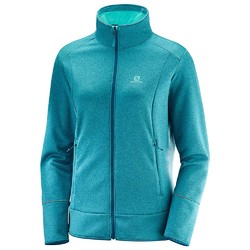 Salomon Discovery Full Zip Womens Jacket- Deep Lagoon Heather