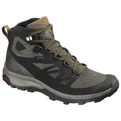 Salomon Outline Mid GTX Mens Hiking Boots - Black/Beluga/Capers