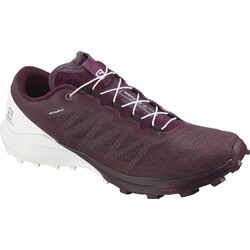 Salomon Sense 4 Pro Womens Trail Running Shoes - Winetasting/White/Icy Morn