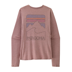 Patagonia Capilene Cool Sun Womens Long Sleeve T-Shirt - Peak Visions - Fuzzy Mauve/Moonrise Taupe X-Dye