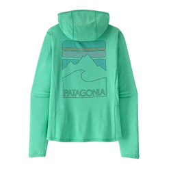 Patagonia Capilene Cool Sun Womens Hoody - Peak Visions - Aqua Stone/Early Teal X-Dye