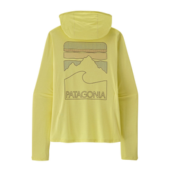 Patagonia Capilene Cool Sun Womens Hoody - Peak Visions - Vellum Green/Light Vellum Green X-Dye